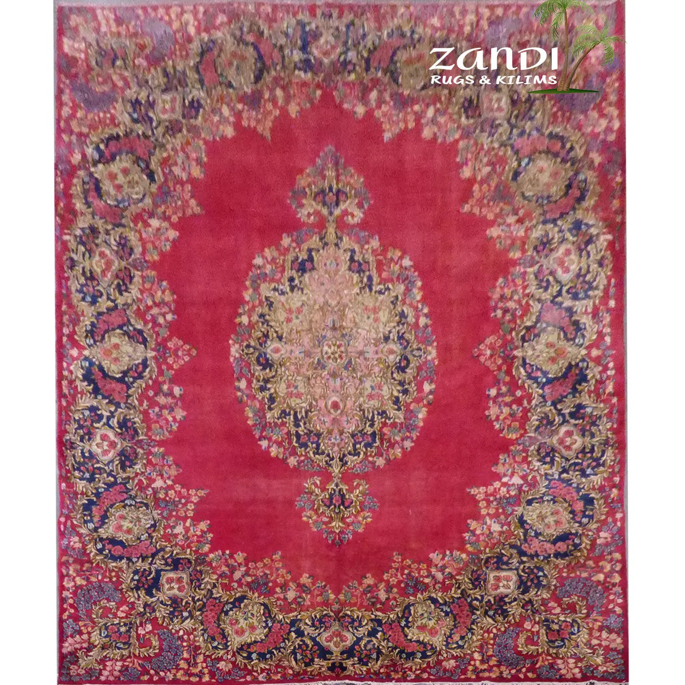 One Of The Kind Persian Tabriz Rug 13'9" x 10'